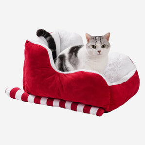 Christmas Sleigh Cat Bed