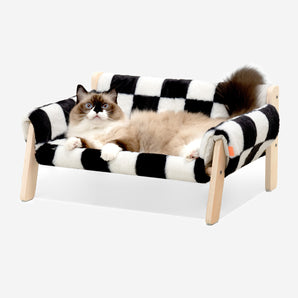 Haven Elevated Checkered Cat & Dog Bed