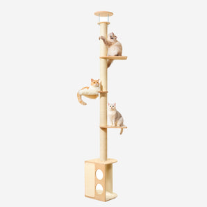 108" Wooden Ceiling Cat Tree