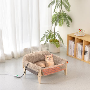 Heated Calming Cat & Dog Bed