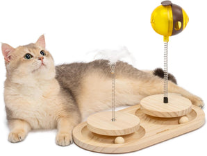 Bee Slow Feeder and Feather Toy