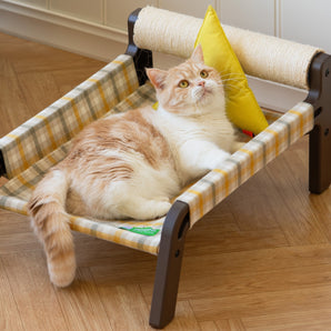 Elevated Cat Bed With Scratching Post