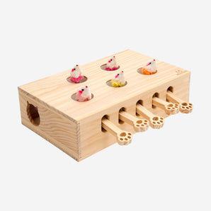 Wooden Whack a Mole Cat Toy